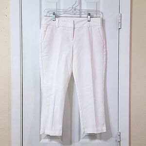Dalia Collection Modern Fit-White Capri Pants